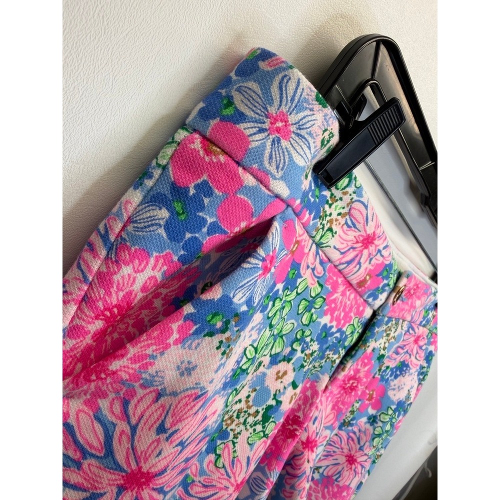 Lilly Pulitzer Buttercup Knit Short Women 6 Multi Lil Soiree All Day Scallop Hem - Picture 7 of 13
